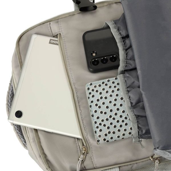 Plecak podróżny do samolotu wodoodporny kabel USB 45x16x28cm szary zdjęcie 9