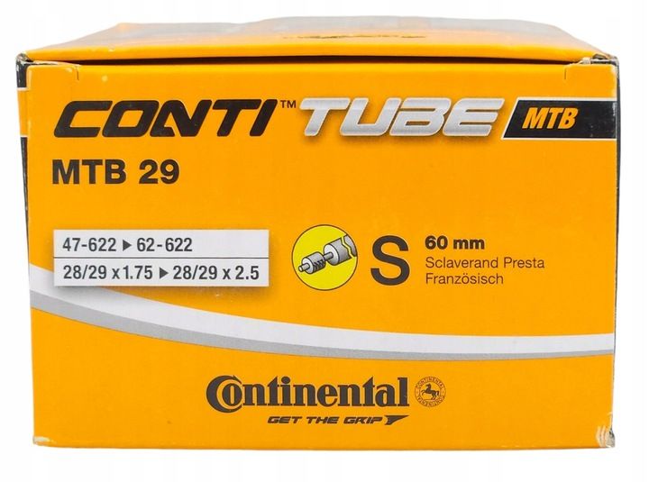 Dętka MTB Continental 29 cali 1,75-2,5 presta 60mm zdjęcie 2