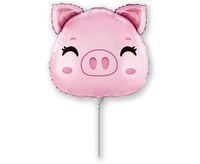 Balon foliowy świnka głowa, 35 cm