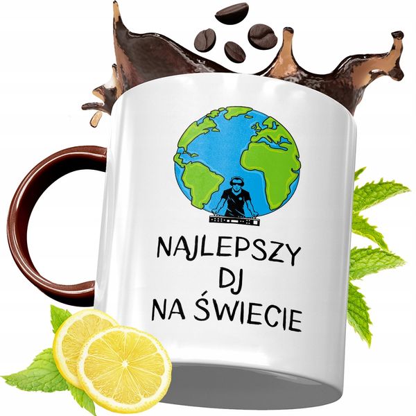 Kubek Bordowy Dla Dja Na Urodziny Prezent Z Nadrukiem Ze Zdjęciem zdjęcie 1