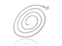 ELEGANCKI SREBRNY ŁAŃCUSZEK WARKOCZ SPQ 1MM 50CM