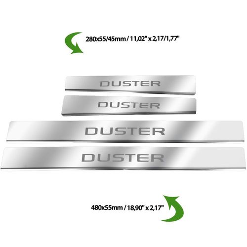 Listwa progowa DACIA DUSTER MK2 Stal nierdzewna 304 połysk 4szt na Arena.pl