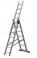 UNIWERSALNA 3 CZĘŚCIOWA DRABINA ALUMINIOWA 5M 3x7
