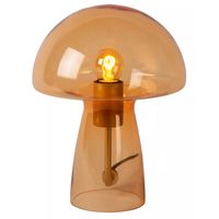 Loftowa lampa stołowa Fungo szklany grzybek bursztynowy