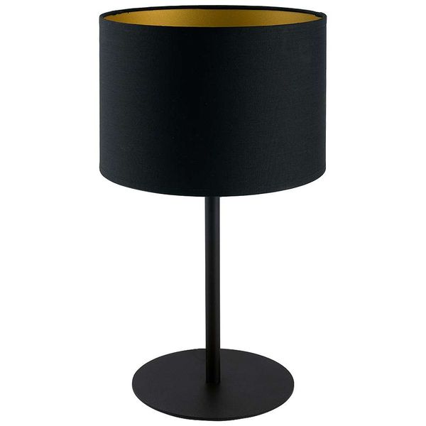 Stojąca LAMPA stołowa ALICE 9091 Nowodvorski abażurowa LAMPKA biurkowa maserlo pasteri czarna złota zdjęcie 1