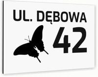 Tabliczka Tablica ADRESOWA biała DIBOND 20x15 numer domu ul. różne wzory