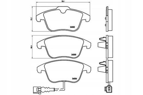 KLOCKI HAM VW TIGUAN 2.0D 11.07 BREMBO na Arena.pl