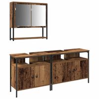 Zestaw mebli łazienkowych 3 pcs Brązowy 80 x 30 x 60 cm