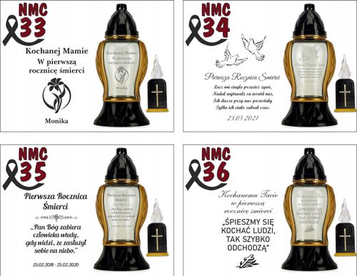 Ozdobny Znicz z Twoim grawerem Napisem Personalizowany dla dziadka na Arena.pl