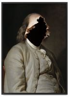 Plakat w ramie portret rozerwany 61x91 cm w czarnej ramie