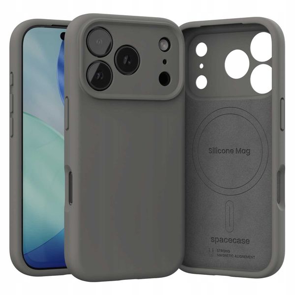 Spacecase Silicone Mag Iphone 17 Pro Max Gray zdjęcie 5