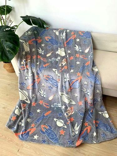 kocyk świecący w ciemności pled 150X200 koc dziecięcy różowy motylek na Arena.pl