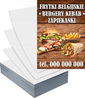Ulotki A6 5000szt reklamowe firmowe dużo wzorów KEBAB FRYTKI