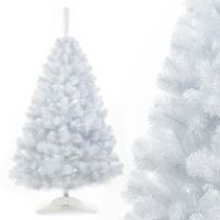 CHOINKA SZTUCZNA biała 220 cm Sosna CHOINKA duża gęsta + STABILNY STOJAK