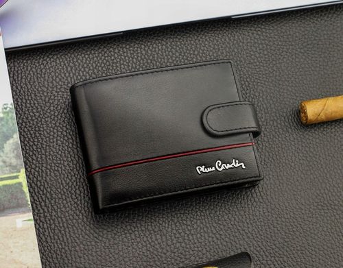 Portfel Męski Pierre Cardin Skórzany Czarny Poziomy Certyfikat Q2 na Arena.pl