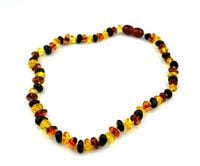 NASZYJNIK NA ZĄBKOWANIE BURSZTYN BAROK MIX KOLOROWY