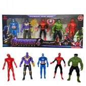 AVENGERS ZESTAW FIGURKI 5 FIGUREK DUŻE AMERYKA SPIDERMAN BATMAN HULK IRON
