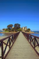 FOTOTAPETA WIDOK ZAMEK PAŁAC WODA MOLO PRZEJŚCIE