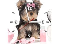 30X30CM ZEGAR MAŁY PIESEK OBRAZ DREWNO