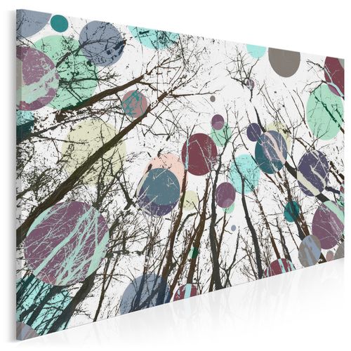 24201 Obraz na płótnie DRZEWA KOŁA PASTELE na Arena.pl