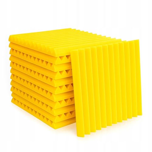 PIANKA MATA GĄBKA WYGŁUSZAJĄCA AKUSTYCZNA 3 m2 Studio nagrań, biuro | Żółty na Arena.pl