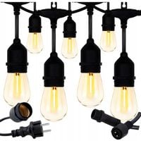 GIRLANDA ŚWIETLNA OGRODOWA 10m Żarówki 10 LED Zewnętrzna Lampki