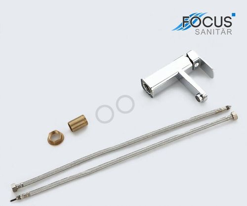 BATERIA ŁAZIENKOWA UMYWALKOWA KRAN STOJĄCA KWADRAT DO UMYWALKI CUBE CHROM na Arena.pl