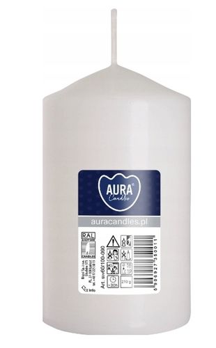 ŚWIECA tradycyjna WALEC BISPOL SW60/100-090 Aura BIAŁA 30H - 1 sztuka 10 cm na Arena.pl