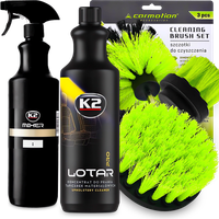 K2 LOTAR PRO 1L PŁYN DO PRANIA TAPICERKI + BUTELKA + SZCZOTKI NA WKRĘTARKĘ