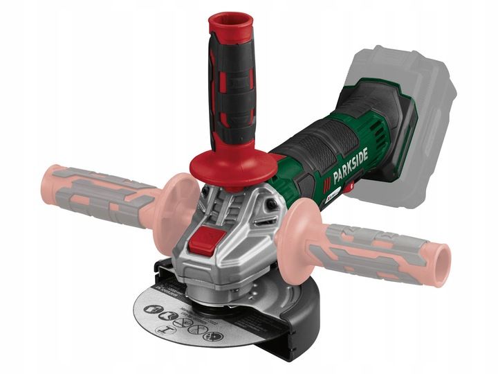PARKSIDE Szlifierka PWSA 20V +Akumulator 4Ah +Ładowarka +Walizka +Tarcze zdjęcie 12