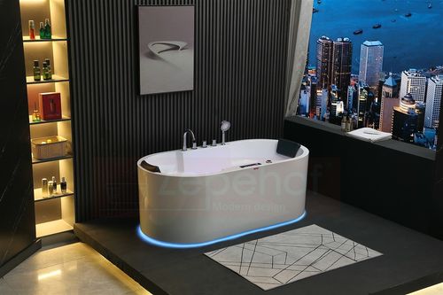 Wirujące dysze Wanna z hydromasażem BZX-675 prostokątna 170cmx850cmx60cm z na Arena.pl