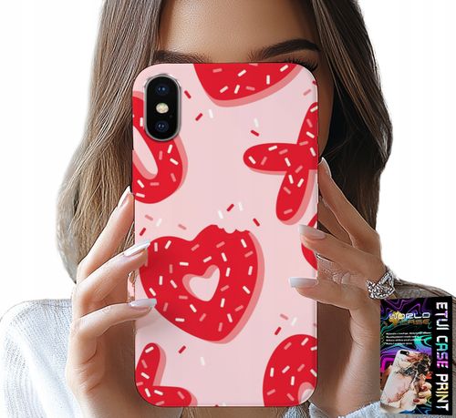 ETUI DO IPHONE X / XS - KOBIECE, MODNE WZORY XOXO SERCE + SZKŁO na Arena.pl