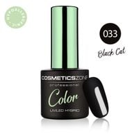 Cosmetics Zone Lakier hybrydowy czarny 7ml – Black Cat 033