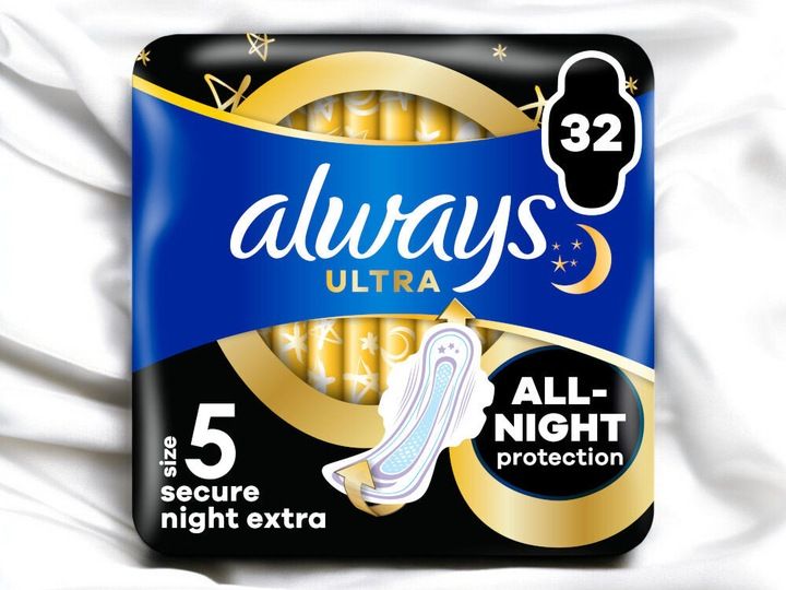 Podpaski ALWAYS Ultra Secure Night Extra Rozmiar 5 (32 sztuki) zdjęcie 2