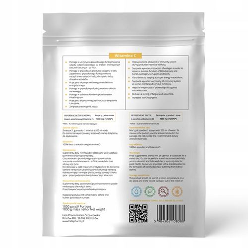 Witamina C w proszku 100% KWAS L-ASKORBINOWY 1kg na Arena.pl