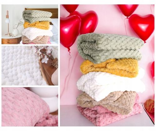 GRUBY KOC WYTŁACZANY 200X220 NARZUTA NA ŁÓŻKO NA KANAPE NA NAROŻNIK PLED na Arena.pl