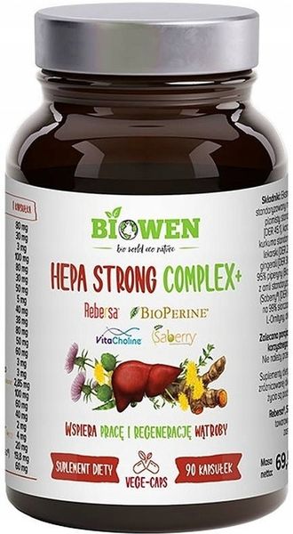 Biowen Hepa Strong Complex+ 90 kapsułek regeneracja wątroby zdjęcie 1