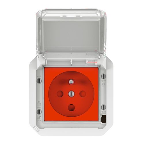 Nowe Plexo - Gniazdo 2P+Z z blokadą zaciski śrubowe, mechanizm 16 A-250 V~ - białe - Legrand 069623L na Arena.pl