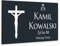 nadruk uv TABLICZKA NAGROBNA nagrobkowa 40x30 dibond aluminiowa