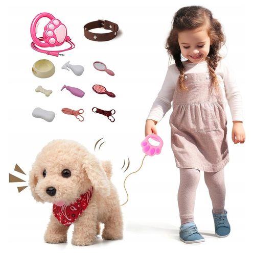 PIESEK INTERAKTYWNY NA SMYCZY ZABAWKA DLA DZIECI PIES CHODZI SZCZEKA na Arena.pl