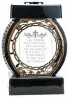 Nowoczesny Personalizowany znicz na grób z Twoim tekstem dedykacją