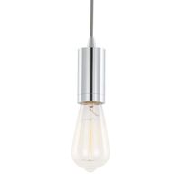 Wisząca LAMPA loft MODERNA DS-M-038 CHROME Italux metalowa OPRAWKA przewód ZWIS industrialny chrom