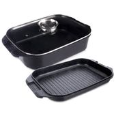 Brytfanna Granitowa Brytfanka Gęsiarka Patelnia Grillowa do Pieczenia 3w1