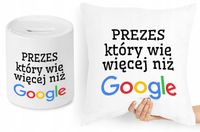 Dla Prezesa Zestaw Poduszka + Skarbonka Prezent Z Nadrukiem Ze Zdjęciem