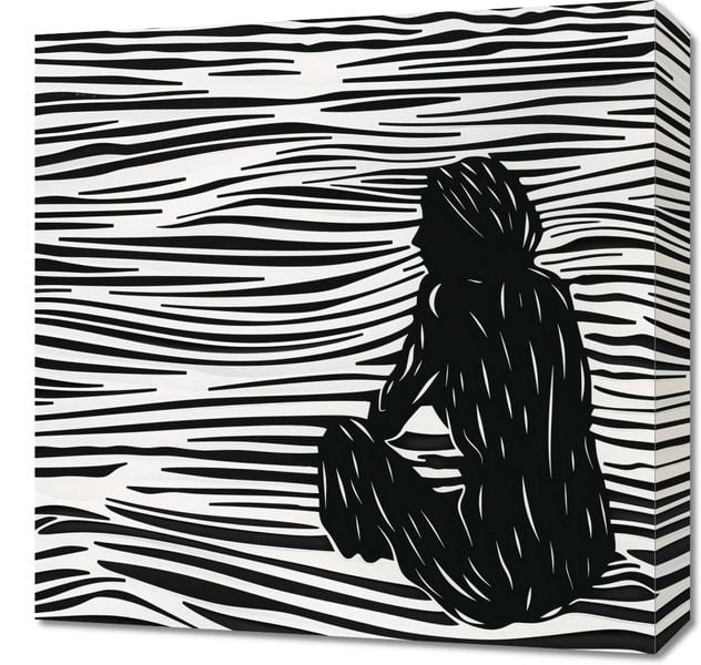 Obraz 50x50cm Złożone Fluidalne Linie zdjęcie 1