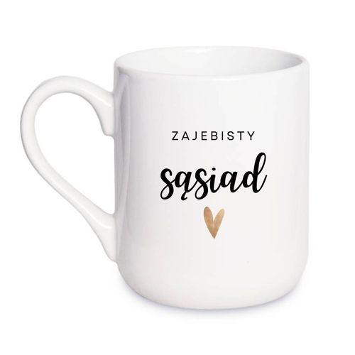 KUBEK "ZAJEBISTY SĄSIAD" Wzór - Elegant Coffee 330 ml na Arena.pl