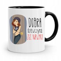 Kubek Czarny Dla Dziewczyny Żony Złe Nawyki Z Nadrukiem Ze Zdjęciem