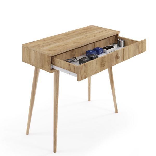 Konsola IKON w stylu skandynawskim / dąb craft złoty zdjęcie 2