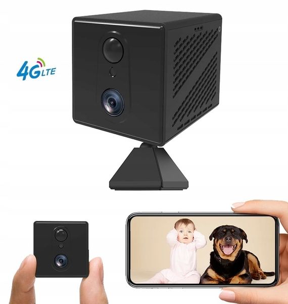 MINI KAMERA 4G NA SIM PODGLĄD NA ZYWO DETEKCJA ALARMY DO 10 DNI PRACY MK01G zdjęcie 1