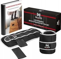 Obciążniki na Kostki Nadgarstki do Ćwiczeń Regulowane 2x 0,45 kg Czarne